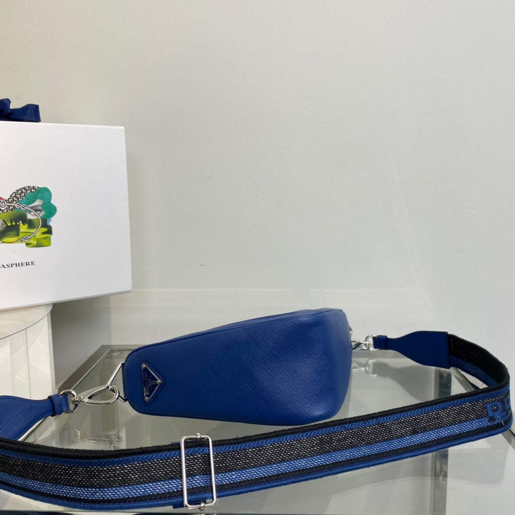 Prada Saffiano Prada Triangle bag 2VH155 Blue