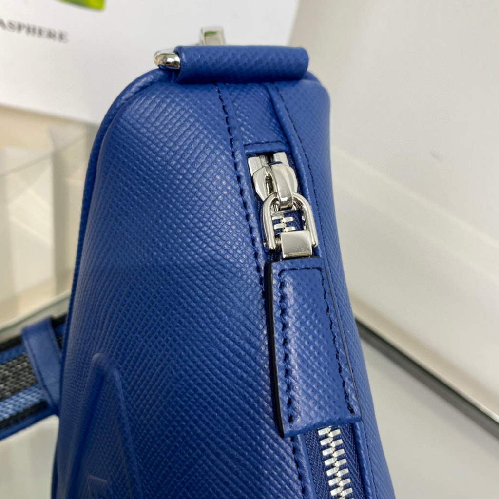 Prada Saffiano Prada Triangle bag 2VH155 Blue