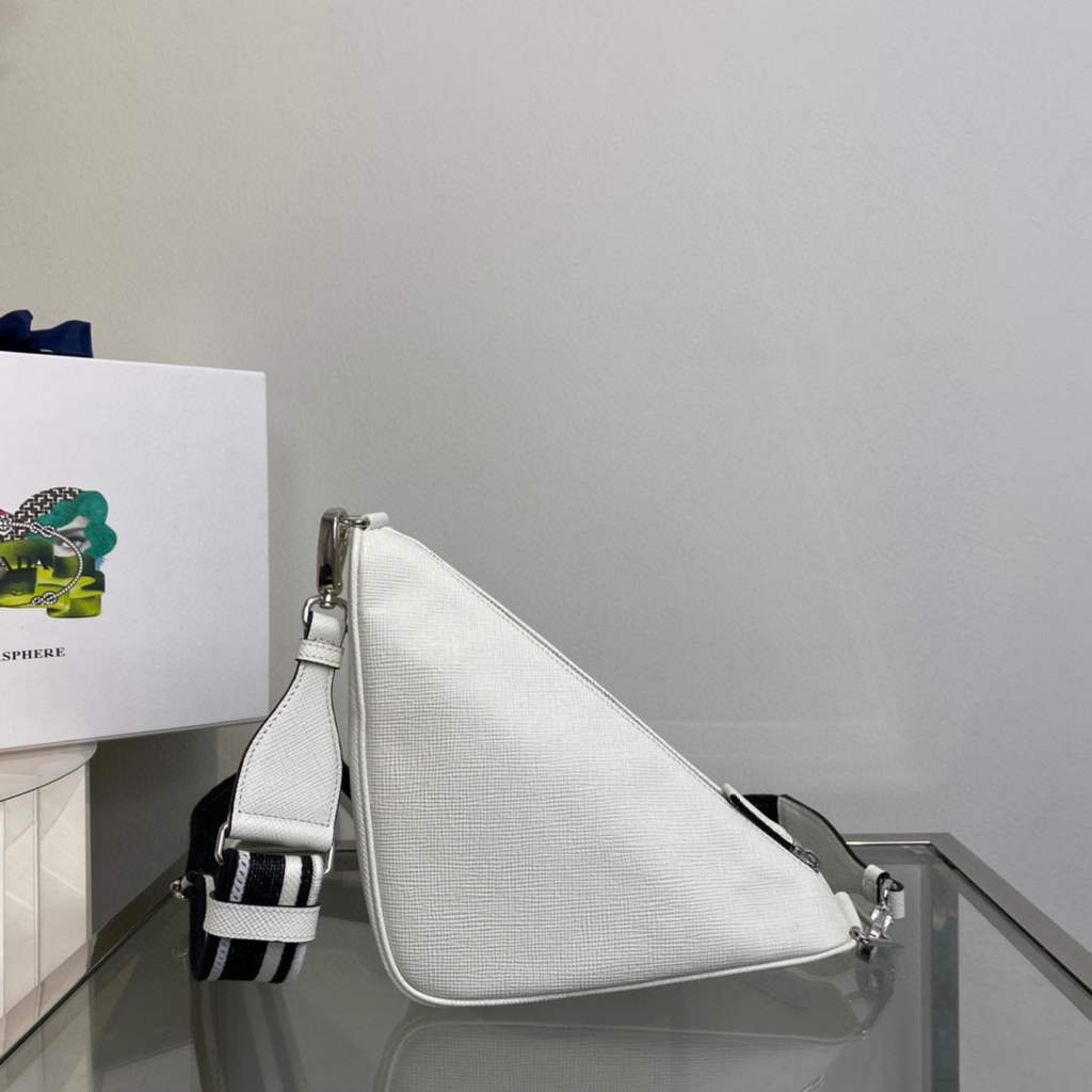 Prada Saffiano Prada Triangle bag 2VH155 White