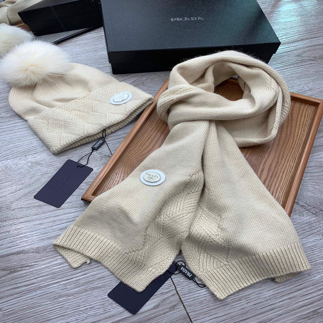 Prada Scarves Wholesale Prada Scarf Hat P80021 - Default Title - View 1