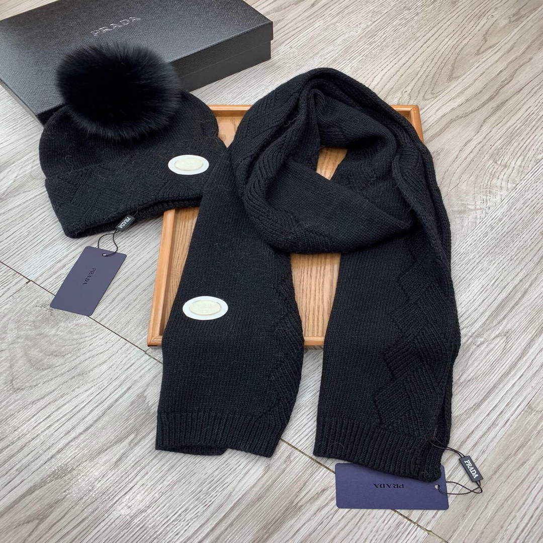 Prada Scarves Wholesale Prada Scarf Hat P80024 - Default Title - View 1