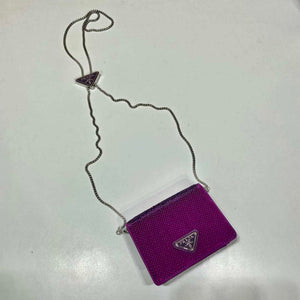 Prada sequins-studded card holder with shoulder strap 1MR024 Purple - Default Title - View 4