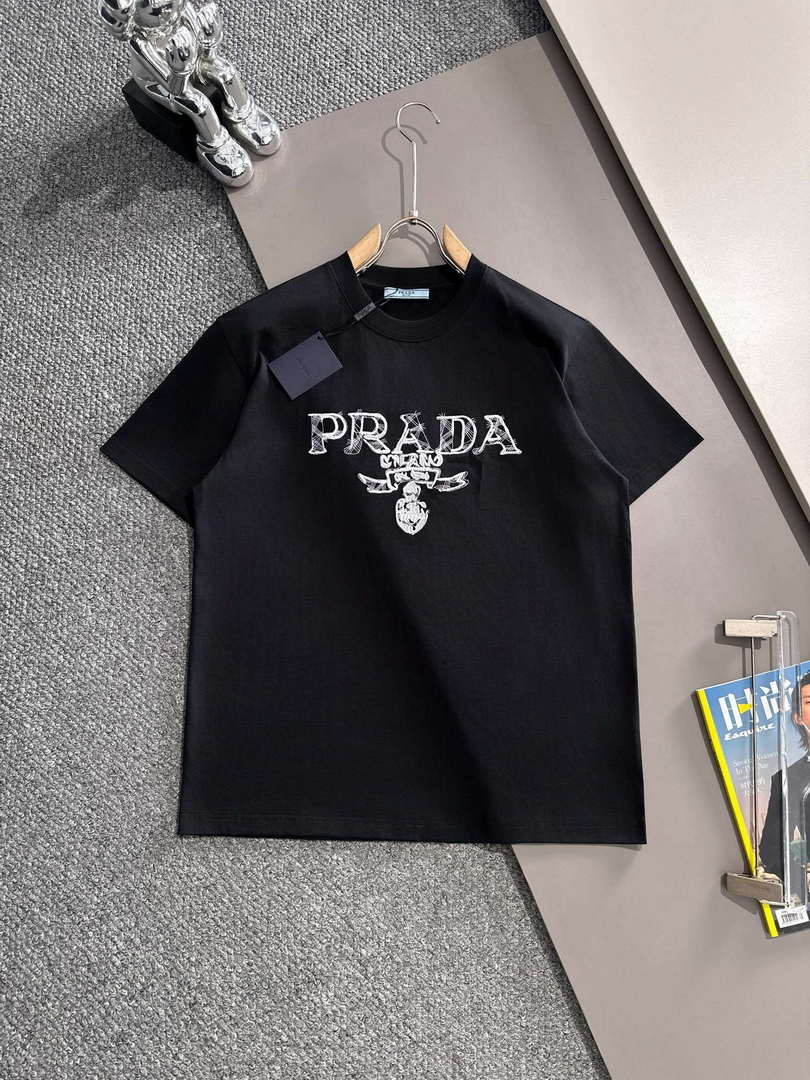 Prada Short-sleeved T-shirt for Men and Women P55393