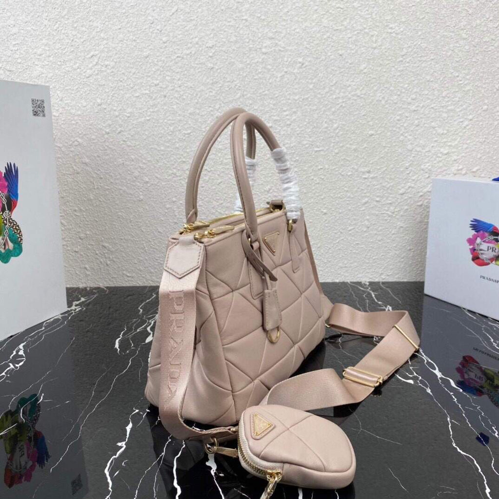 Prada Small Prada Galleria Saffiano Leather bag 1BA863 Apricot