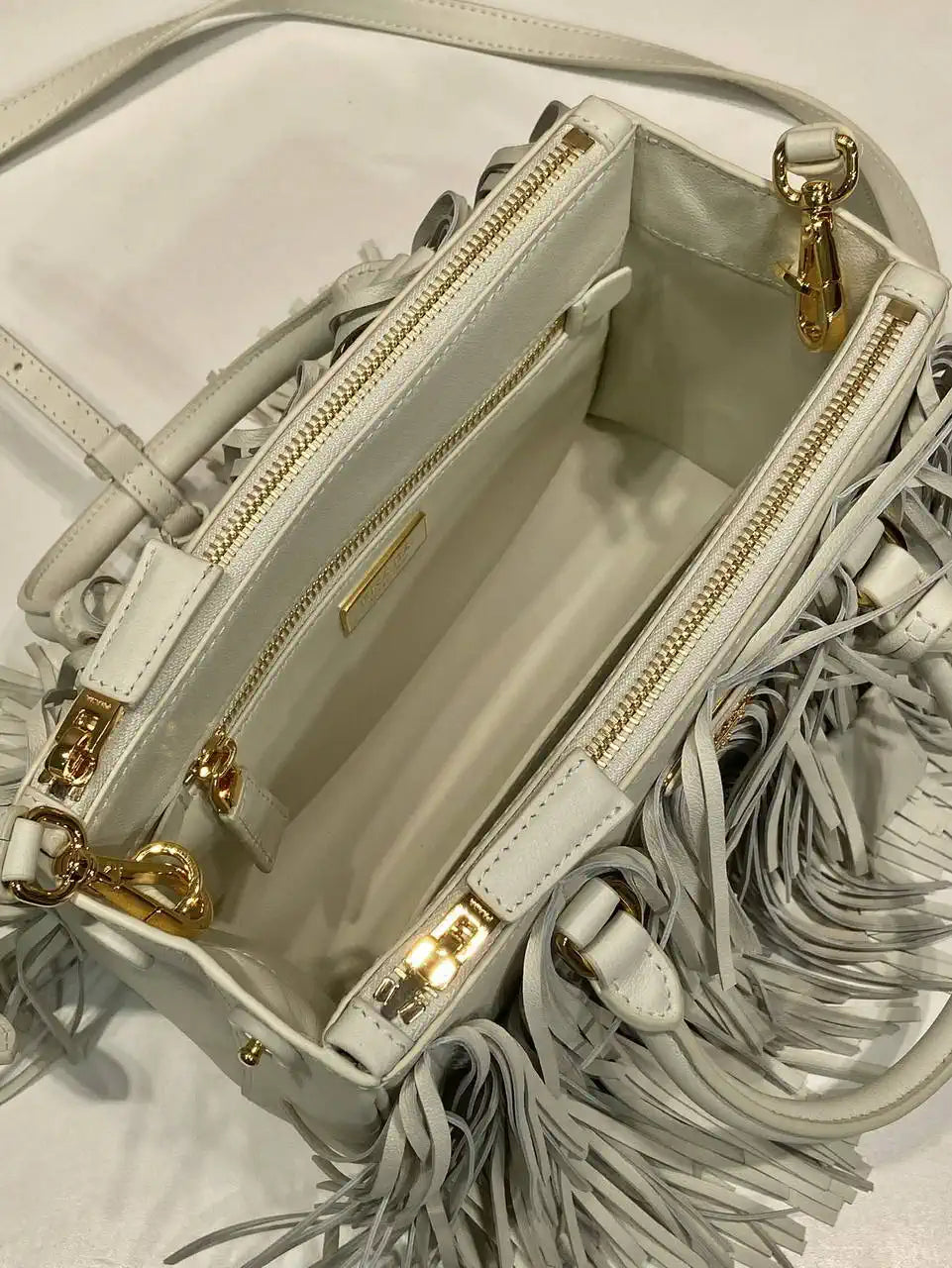 Prada Small Prada Galleria Saffiano leather bag 1BA896 White
