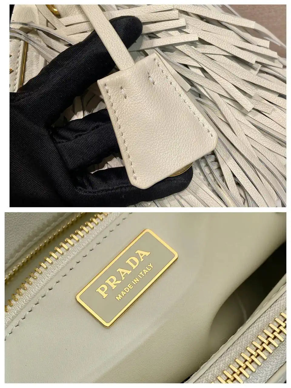 Prada Small Prada Galleria Saffiano leather bag 1BA896 White