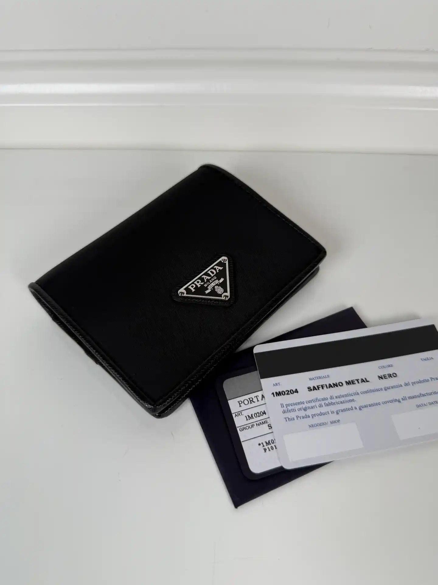 Prada Small Saffiano Leather Wallet 1MV204 Black