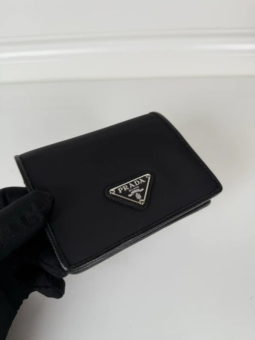 Prada Small Saffiano Leather Wallet 1MV204 Black
