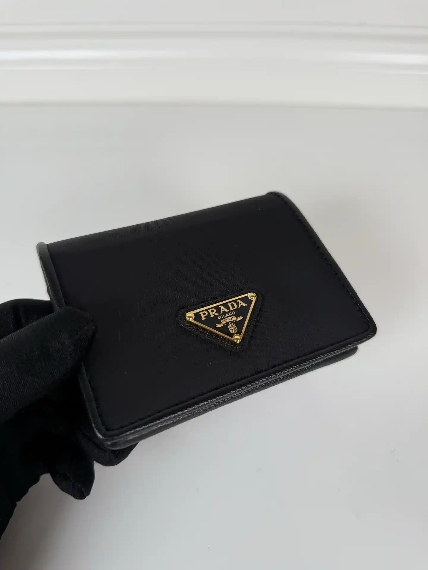 Prada Small Saffiano Leather Wallet 1MV204 Black