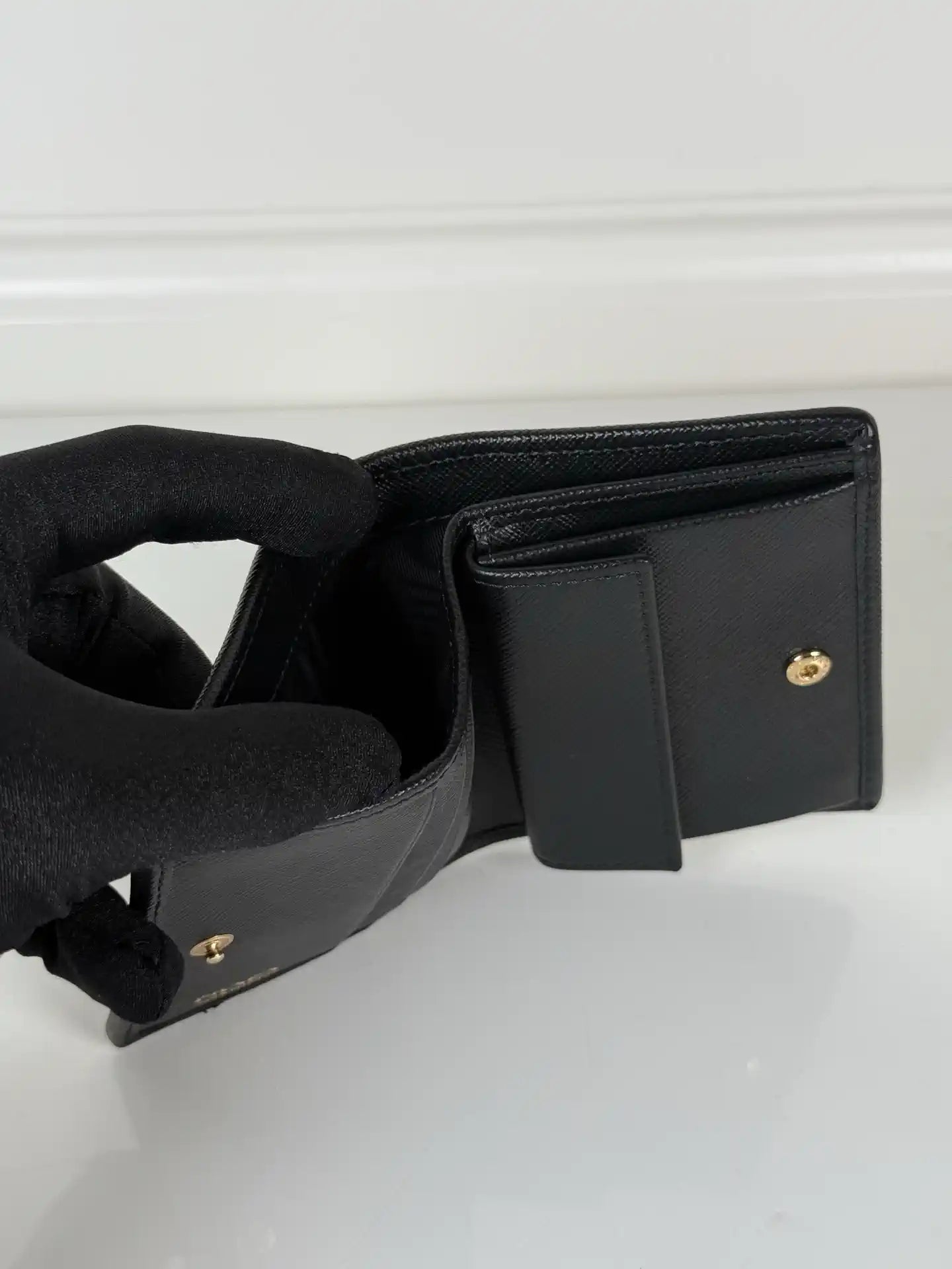 Prada Small Saffiano Leather Wallet 1MV204 Black