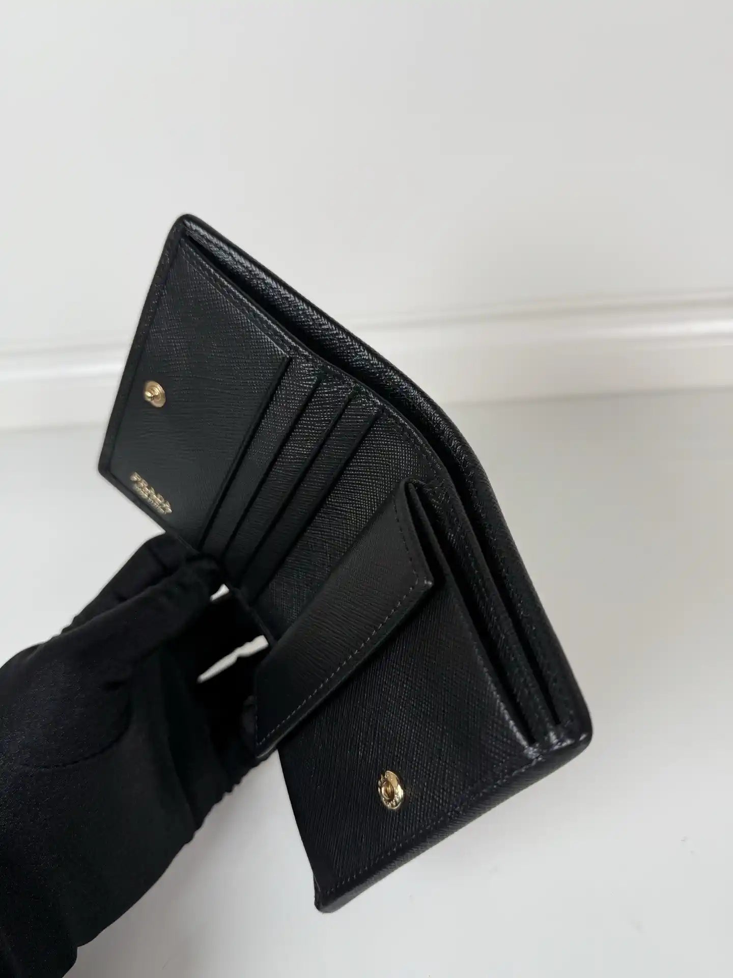 Prada Small Saffiano Leather Wallet 1MV204 Black