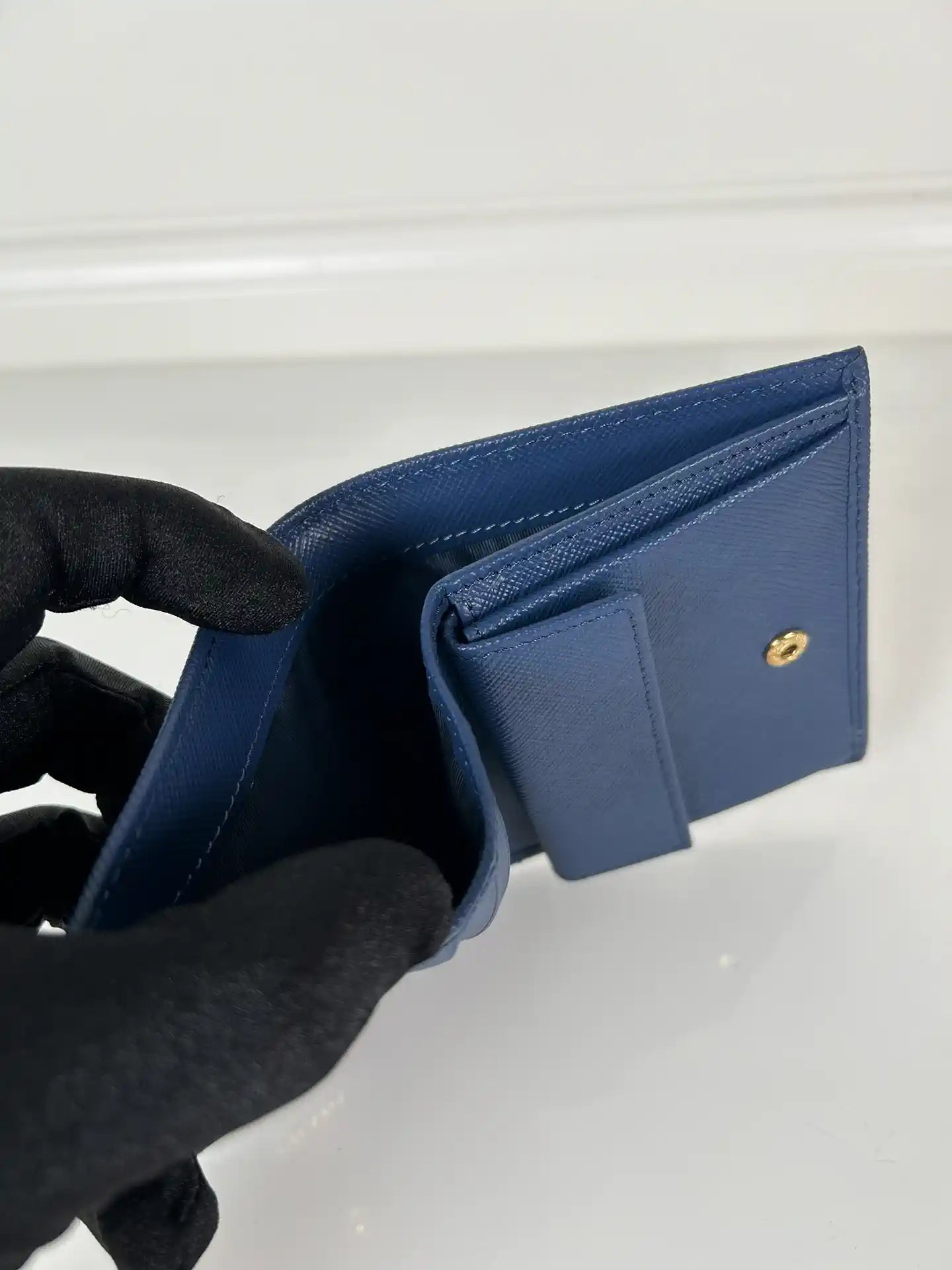 Prada Small Saffiano Leather Wallet 1MV204 Blue