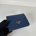 Prada Small Saffiano Leather Wallet 1MV204 Blue