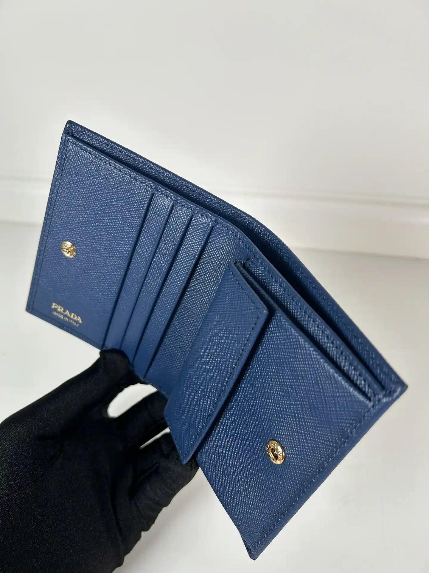 Prada Small Saffiano Leather Wallet 1MV204 Blue