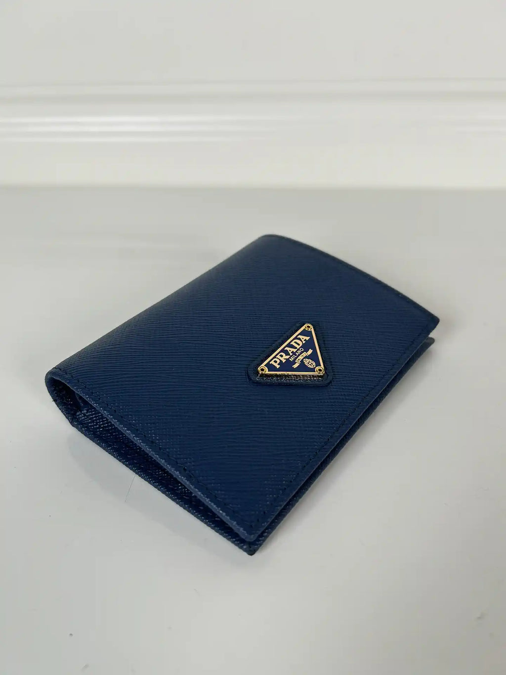 Prada Small Saffiano Leather Wallet 1MV204 Blue