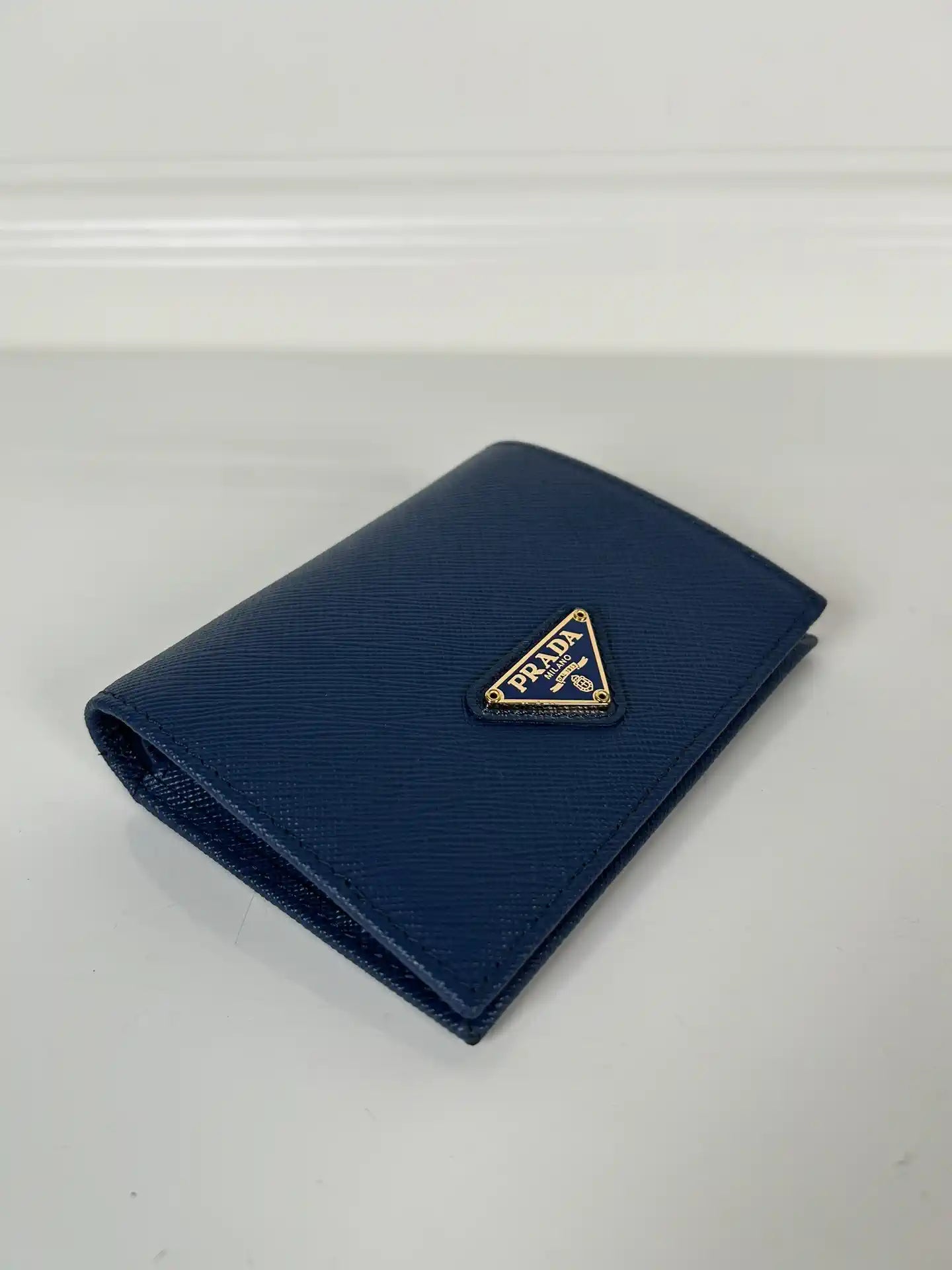 Prada Small Saffiano Leather Wallet 1MV204 Blue