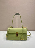 Prada Soft Sound medium leather shoulder bag 1BN023 Pistachio Green