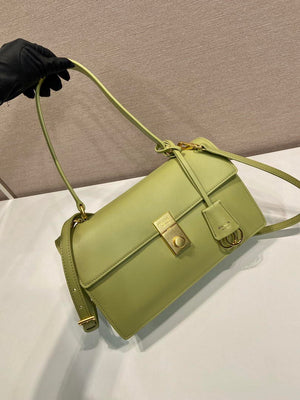 Prada Soft Sound medium leather shoulder bag 1BN023 Pistachio Green - Default Title - View 2