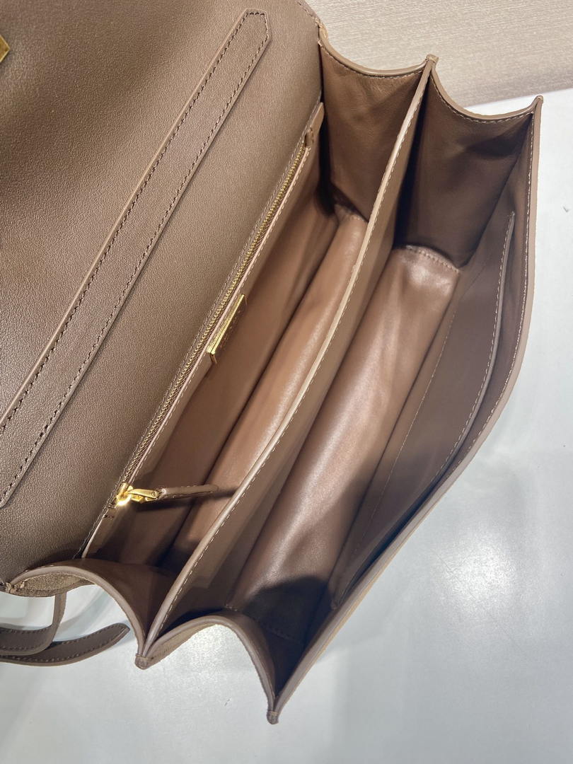 Prada Soft Sound medium Suede shoulder bag 1BN023 Brown