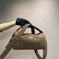 Prada Suede leather shoulder bag 2VH188 Cinnamon