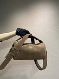 Prada Suede leather shoulder bag 2VH188 Cinnamon