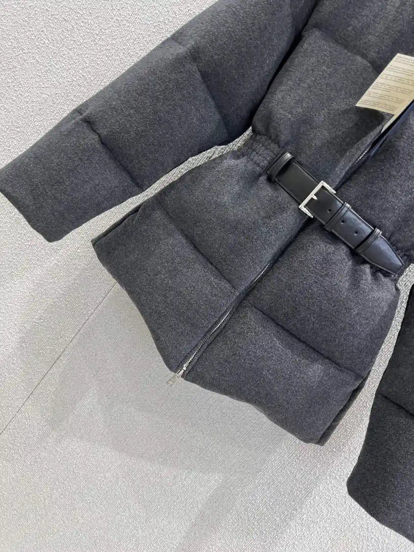 Prada Women  Belt waist woolen down Jacket P99480