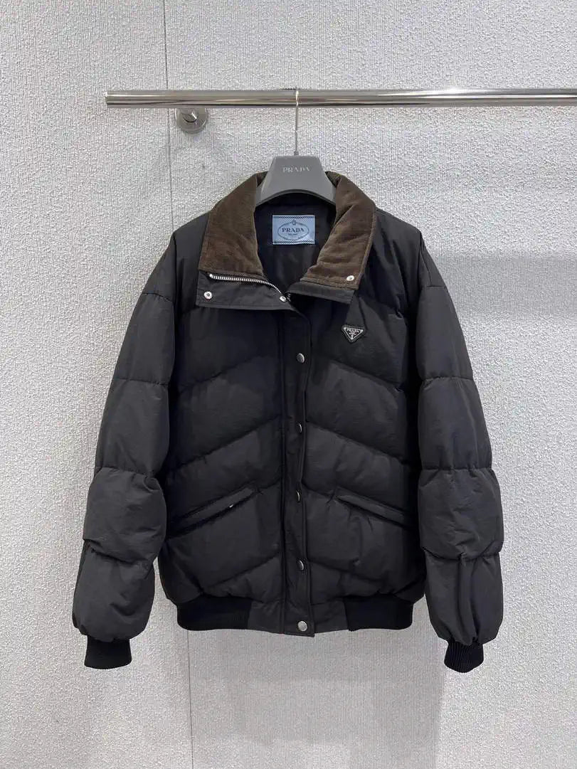 Prada Women Stand collar poplin down Jacket P99484