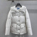 Prada Women White hooded down Jacket P99482
