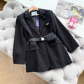 Prada Women's Clothing Single-Breasted Jacket Black 88007