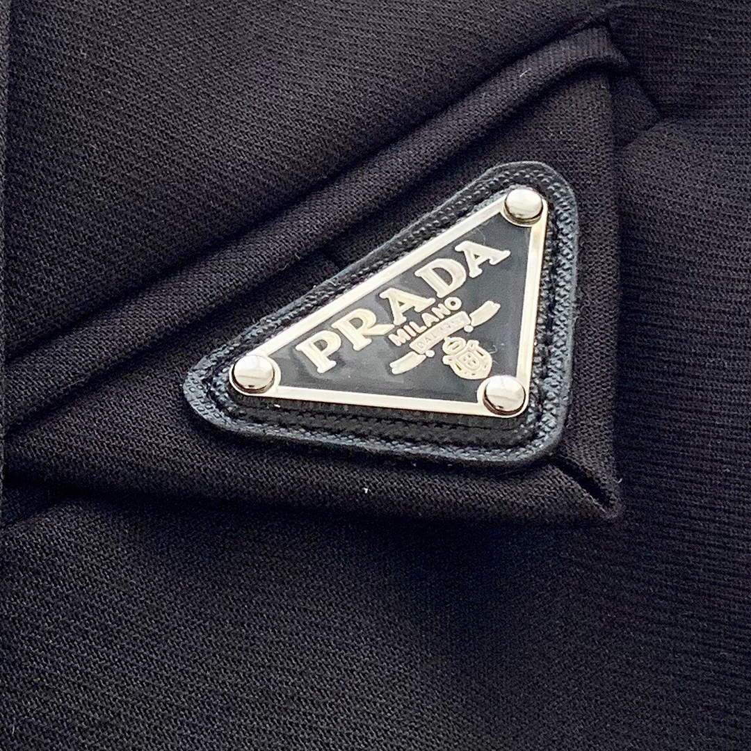 Prada Women's Clothing Single-Breasted Jacket Black 88007