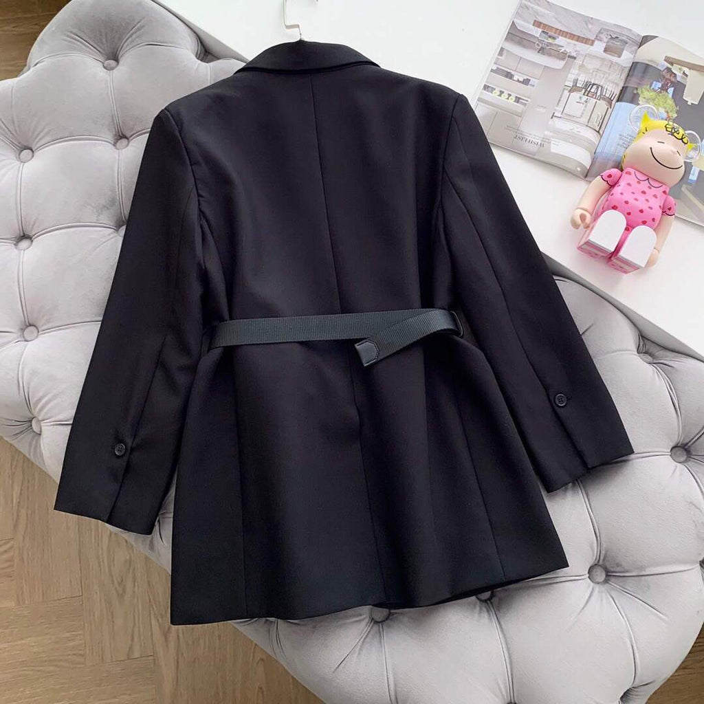 Prada Women's Clothing Single-Breasted Jacket Black 88007