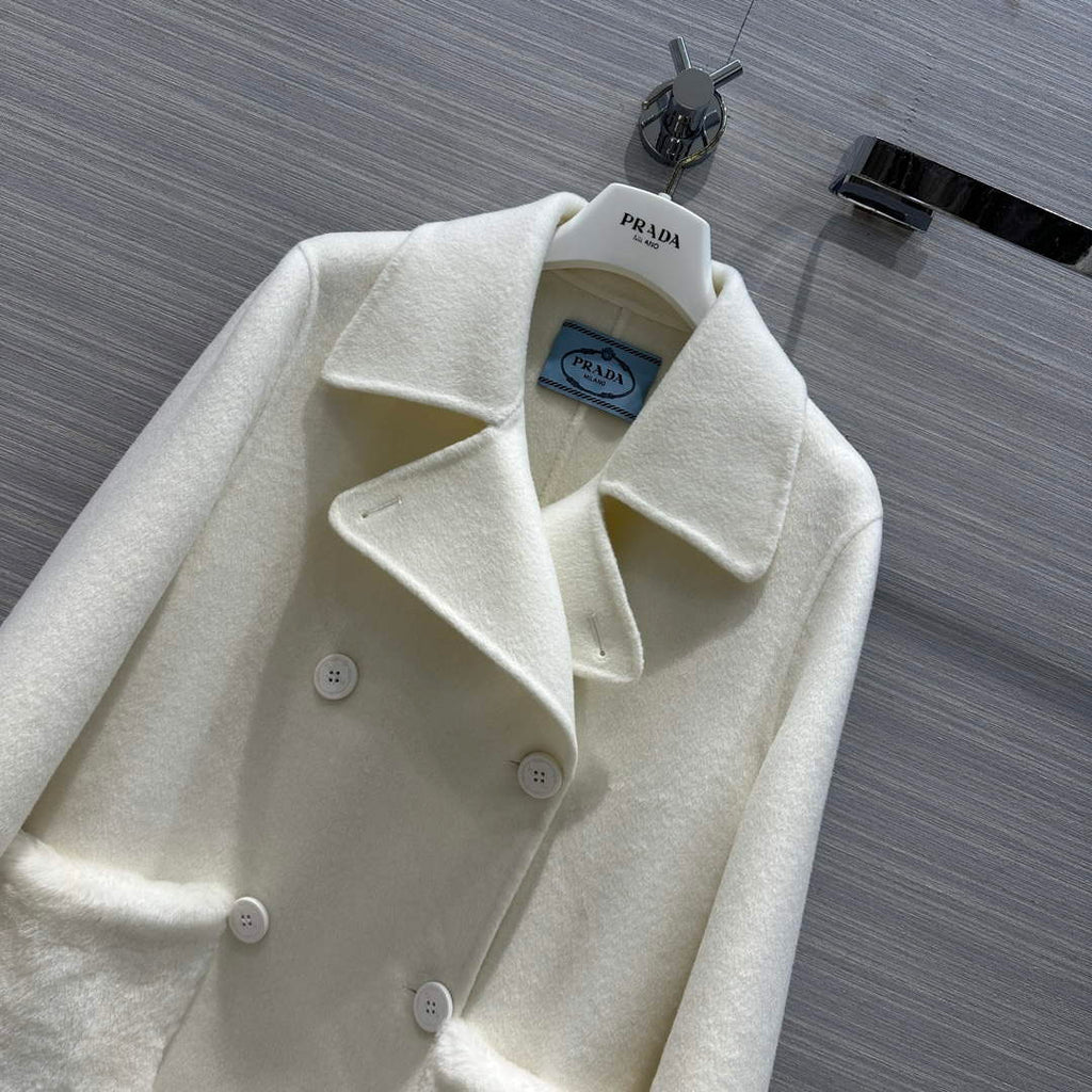 Prada Women's Fashion Clothing Cashmere Coat P99465