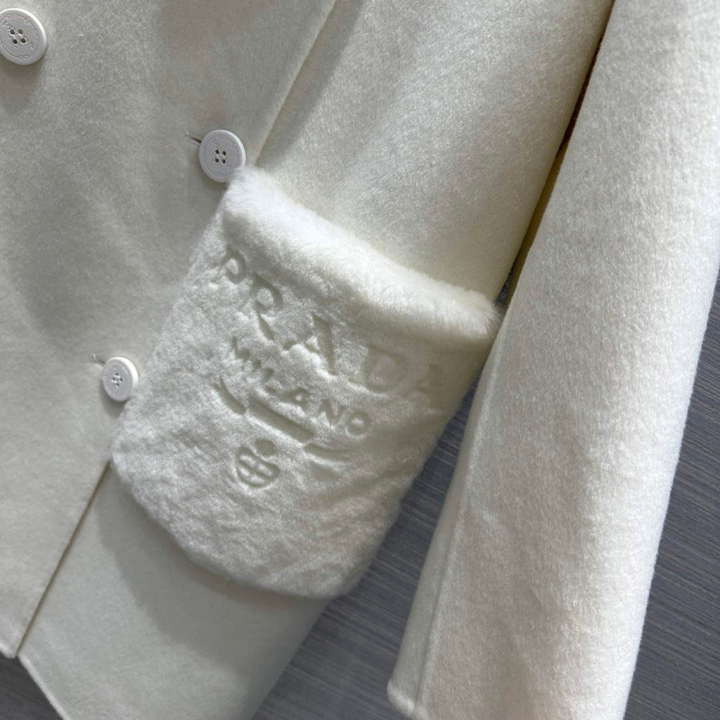 Prada Women's Fashion Clothing Cashmere Coat P99465