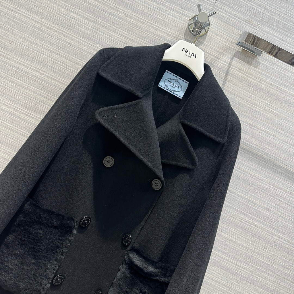 Prada Women's Fashion Clothing Cashmere Coat P99466