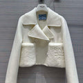 Prada Women's Fashion Clothing Cashmere Short Coat P99463 - 36 - View 1