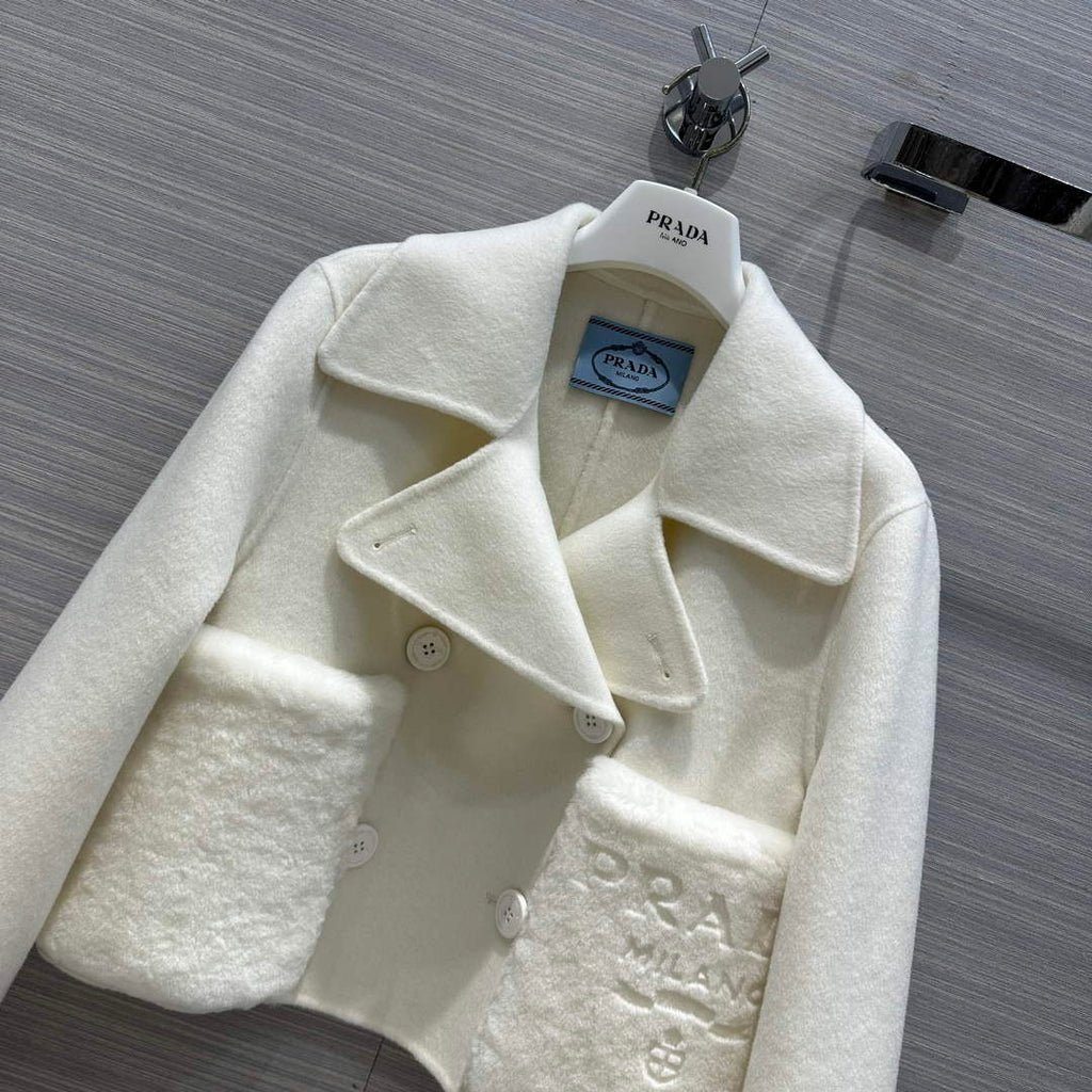 Prada Women's Fashion Clothing Cashmere Short Coat P99463