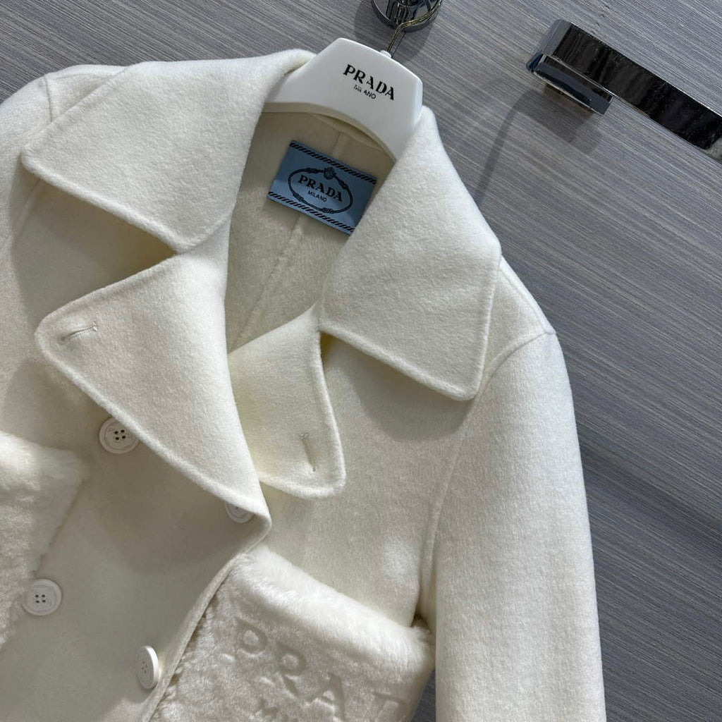 Prada Women's Fashion Clothing Cashmere Short Coat P99463