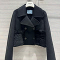 Prada Women's Fashion Clothing Cashmere Short Coat P99464 - 36 - View 1