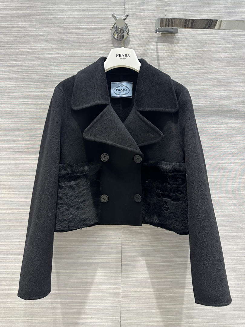 Prada Women's Fashion Clothing Cashmere Short Coat P99464