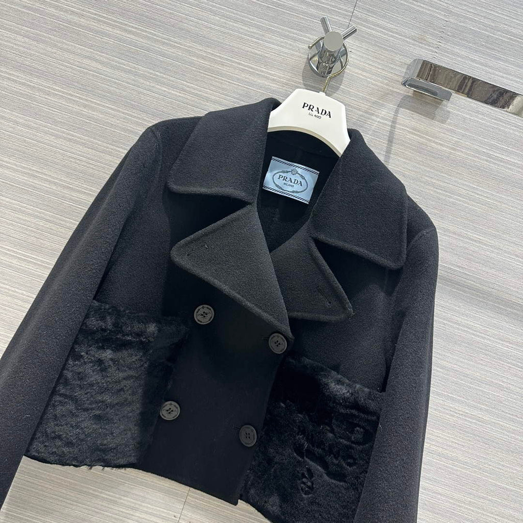 Prada Women's Fashion Clothing Cashmere Short Coat P99464