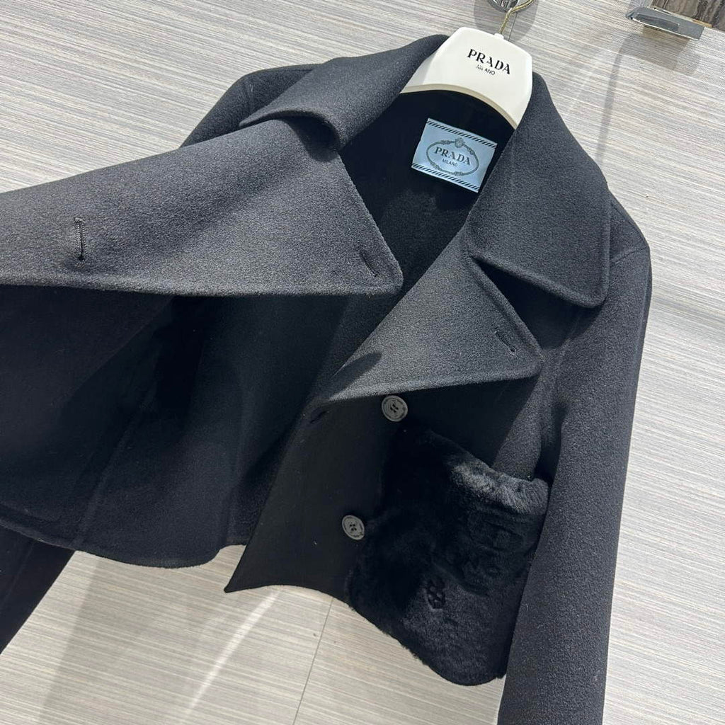 Prada Women's Fashion Clothing Cashmere Short Coat P99464