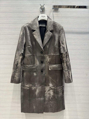 Prada Women's Fashion Clothing Sheepskin Suit Coat P99467 - 36 - View 1