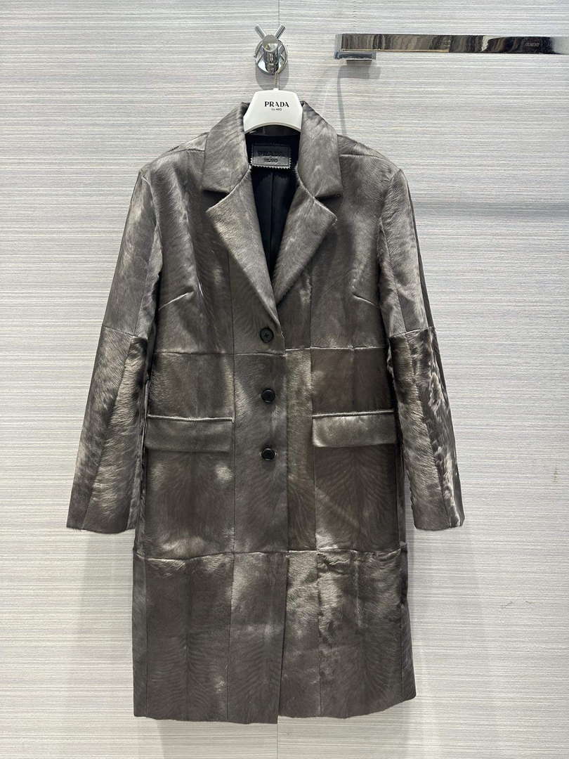 Prada Women's Fashion Clothing Sheepskin Suit Coat P99467