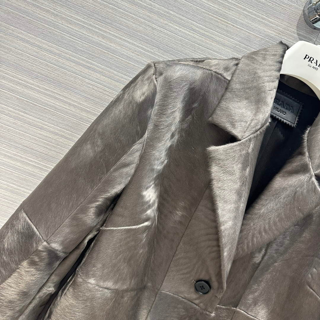 Prada Women's Fashion Clothing Sheepskin Suit Coat P99467