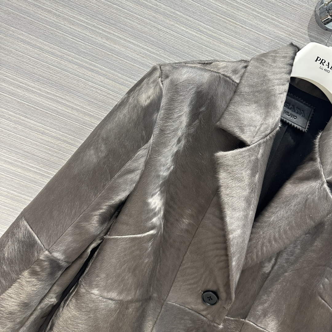 Prada Women's Fashion Clothing Sheepskin Suit Coat P99467