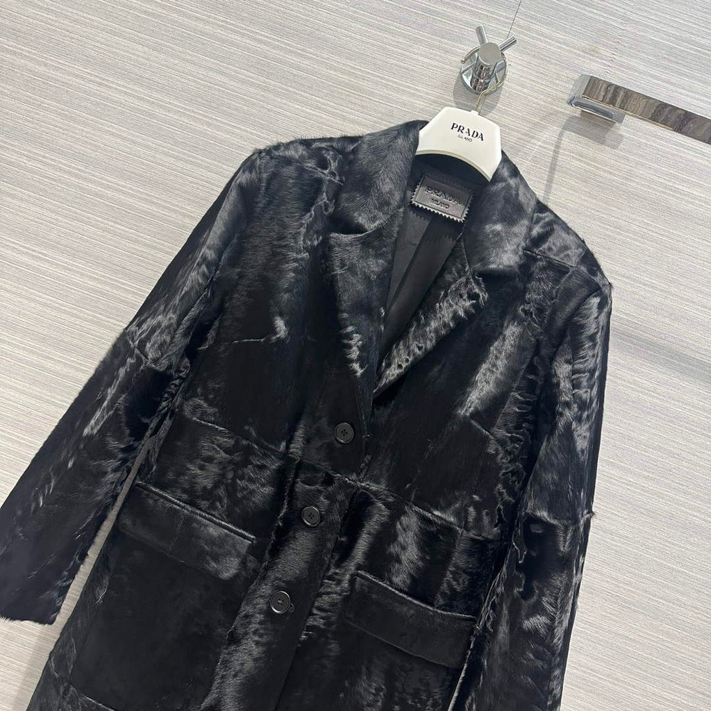 Prada Women's Fashion Clothing Sheepskin Suit Coat P99468
