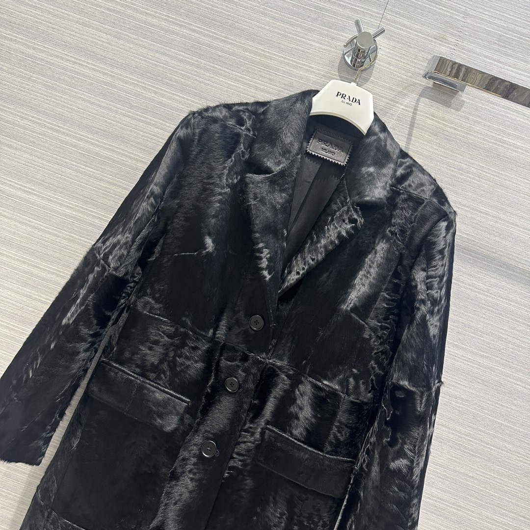 Prada Women's Fashion Clothing Sheepskin Suit Coat P99468