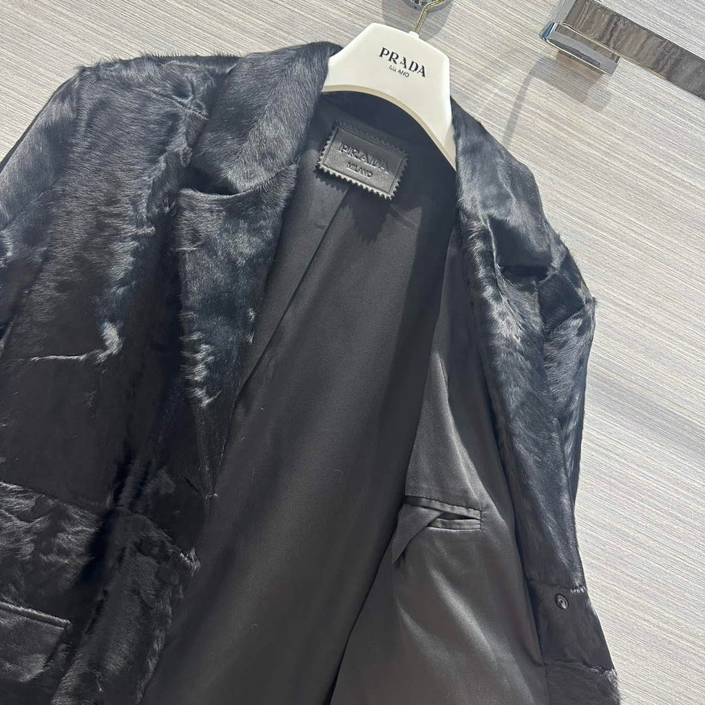 Prada Women's Fashion Clothing Sheepskin Suit Coat P99468