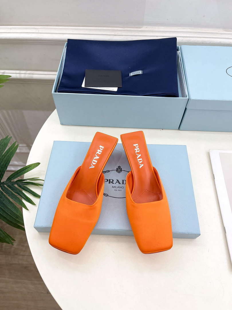 Prada 1I479N Women's Satin Mules Fashion Shoes P67320