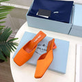Prada 1I479N Women's Satin Mules Fashion Shoes P67320 - Euro 35=US 4 - View 1